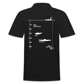 Mein Lengköder - weiss - Männer Poloshirt - Schwarz - Hinten - Kai (181cm)