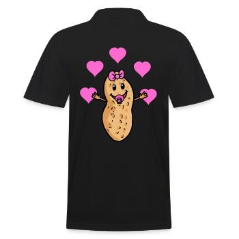 Cacahuète chaude Bébé Parents Grands-parents Dessin - Polo Homme - noir - Dos - Kai (181cm)