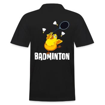 badminton badminton player badminton badminton day - Men's Polo Shirt - black - Back - Kai (181cm)