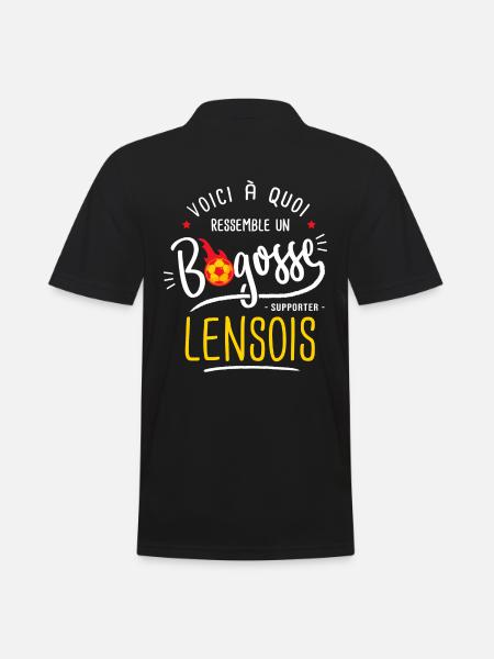 football lens bogosse foot supporter lensois - Polo Homme - noir