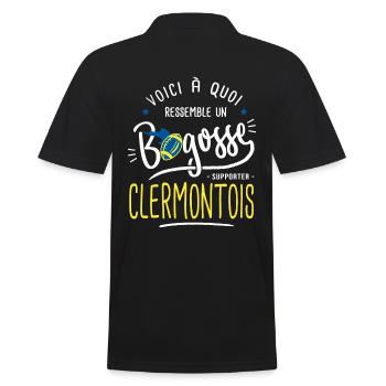 rugby clermont bogosse supporter clermontois - Polo Homme - noir - Dos - Kai (181cm)