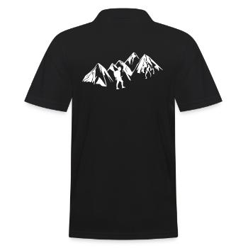 wander wanderer - Men's Polo Shirt - black - Back - Kai (181cm)