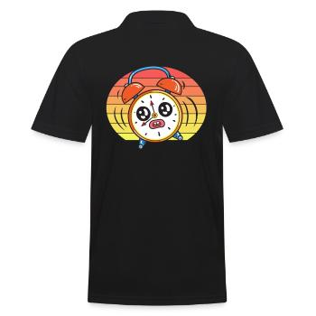 Réveil coucher de soleil - Polo Homme - noir - Dos - Kai (181cm)