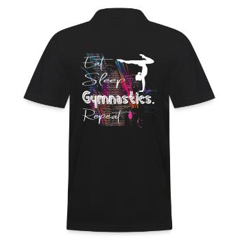 Mangez Sleep Gymnastics Répétez la gymnastique Gymnastique - Polo Homme - noir - Dos - Kai (181cm)