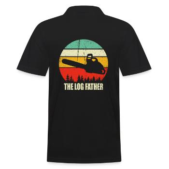 Lustiges Baumpfleger Holzfäller Motorsäge Geschenk - Männer Poloshirt - Schwarz - Hinten - Kai (181cm)