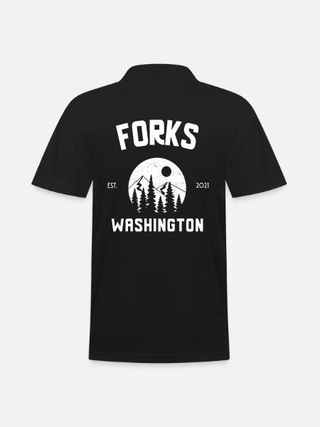 Forks Washington - Men's Polo Shirt - black