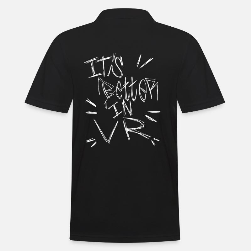 It's Better In VR - Männer Poloshirt - Schwarz