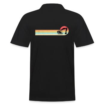 Vintage Excavator Driver Construction Machine Chantier de construction - Polo Homme - noir - Dos - Kai (181cm)