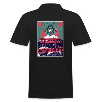 Japan Drift Japanese Retro Art Auto Motorsport - Men's Polo Shirt - black - Back - Kai (181cm)