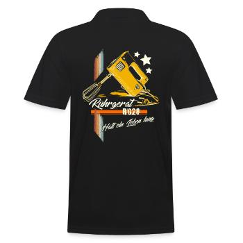 DDR KULT Rührgerät RG28 Ostalgie Retro - Männer Poloshirt - Schwarz - Hinten - Kai (181cm)