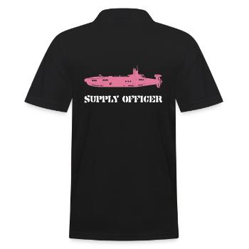 US Kriegsschiff Marine Versorgungsoffizier, Uboot - Männer Poloshirt - Schwarz - Hinten - Kai (181cm)