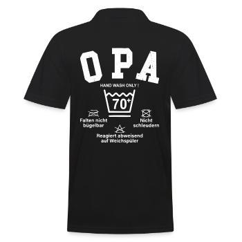 OPA - Plus de 70 instructions de lavage amusantes - Polo Homme - noir - Dos - Kai (181cm)