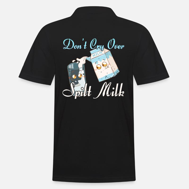 Milch Milchmann Milchtrinker - Männer Poloshirt - Schwarz