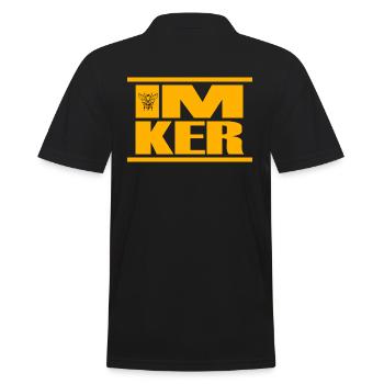 imker honigdealer let it bee - Männer Poloshirt - Schwarz - Hinten - Kai (181cm)