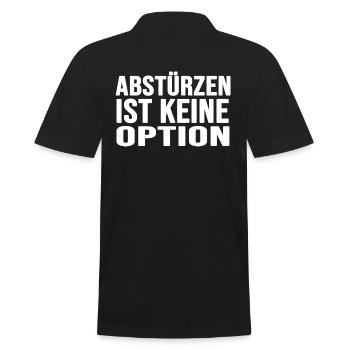 alpin klettersteig via ferrata gratwanderung trail - Männer Poloshirt - Schwarz - Hinten - Kai (181cm)