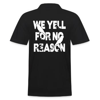 We Yell For No Reason - Budgie - Men's Polo Shirt - black - Back - Kai (181cm)