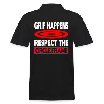 Grip Happens Respectez le cadre circulaire - Polo Homme - noir - Dos - Kai (181cm)