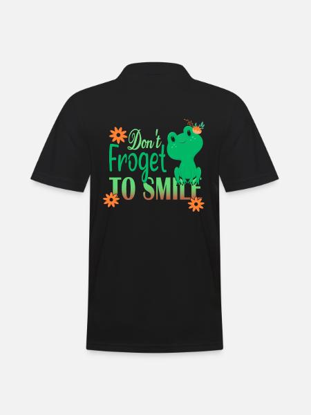 Don't Froget to smile - Men's Polo Shirt - black