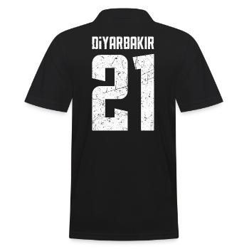 Diyarbakir 21 Türkei Turkiye Geschenk Urlaub Kurde - Männer Poloshirt - Schwarz - Hinten - Kai (181cm)