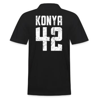 Konya 42 Türkei Turkiye Geschenk Urlaub TR Türk - Männer Poloshirt - Schwarz - Hinten - Kai (181cm)