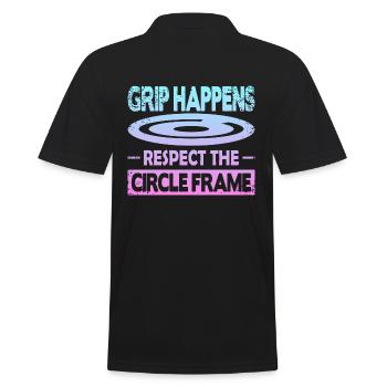 Grip Happens Respectez le cadre circulaire - Polo Homme - noir - Dos - Kai (181cm)