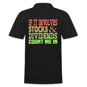 Shares Dividend - Men's Polo Shirt - black - Back - Kai (181cm)