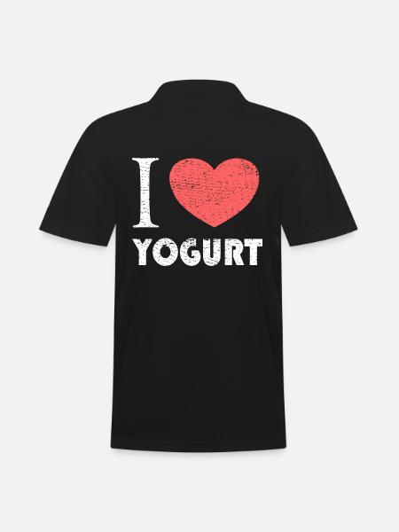 I love yogurt - Men's Polo Shirt - black