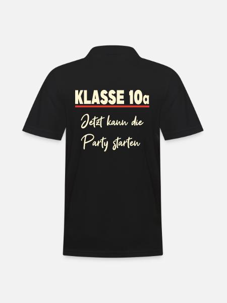 Klasse 10a Klassenfahrt - Männer Poloshirt - Schwarz