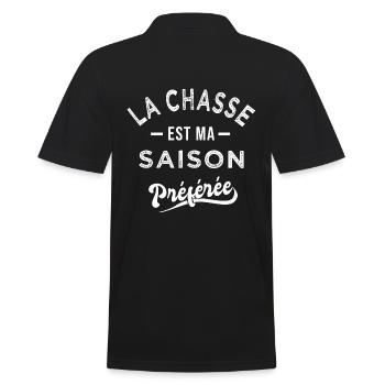 Chasse saison préférée Cadeau cool pour chasseur - Polo Homme - noir - Dos - Kai (181cm)
