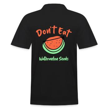 Don't Eat Watermelon Seeds - Men's Polo Shirt - black - Back - Kai (181cm)