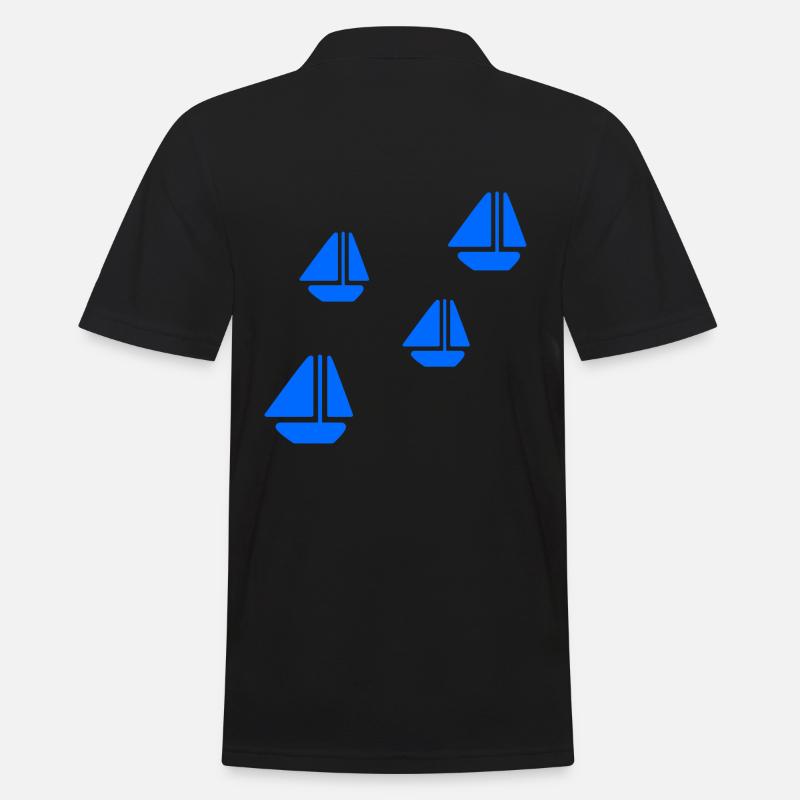 SEGELBOOTE - Männer Poloshirt - Schwarz