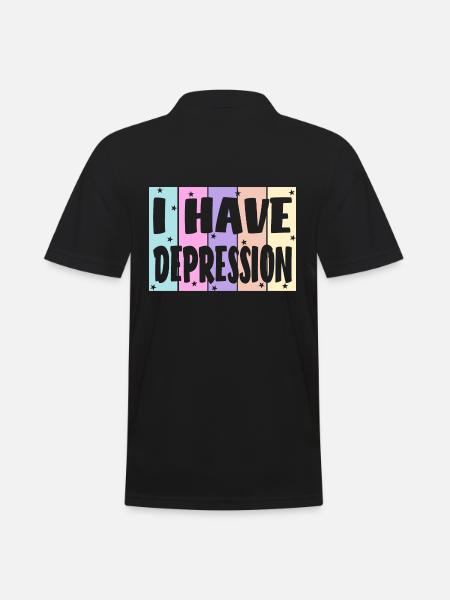 I have depression - Men's Polo Shirt - black