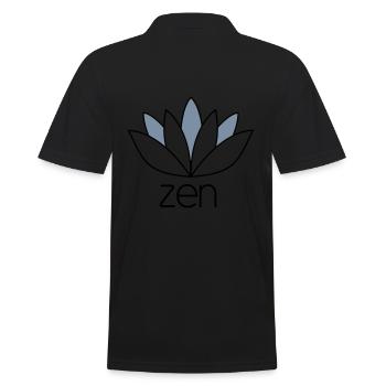 Zen - Men's Polo Shirt - black - Back - Kai (181cm)