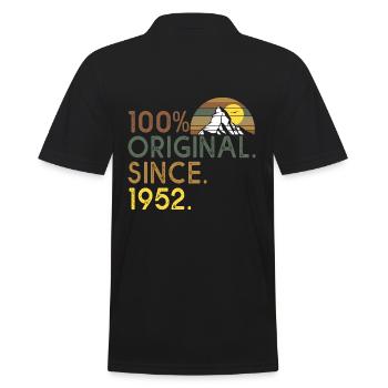 100% original since 1952 anniversary 70 years - Men's Polo Shirt - black - Back - Kai (181cm)