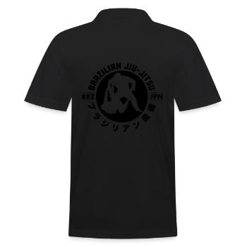 BJJ Brazilian Jiu-Jitsu - Männer Poloshirt - Schwarz - Hinten - Kai (181cm)