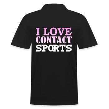 I love contact sports - Men's Polo Shirt - black - Back - Kai (181cm)