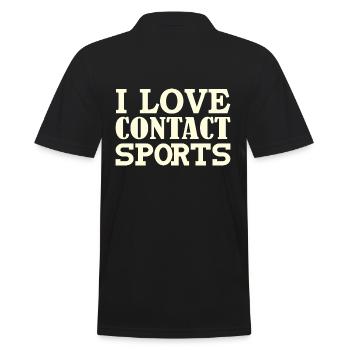 I love contact sports - Men's Polo Shirt - black - Back - Kai (181cm)
