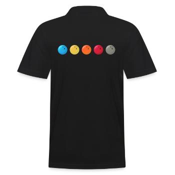bowling bowlingkugel strike bowlingbahn xxx - Männer Poloshirt - Schwarz - Hinten - Kai (181cm)