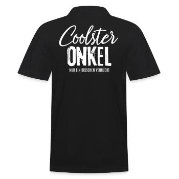 Coolster bester Onkel verrückt Fun Geschenk lustig - Männer Poloshirt - Schwarz - Hinten - Kai (181cm)