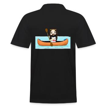 Jésus en kayak - Polo Homme - noir - Dos - Kai (181cm)