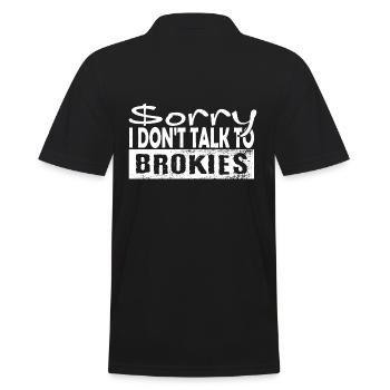 Désolé, je ne parle pas aux Brokies - Polo Homme - noir - Dos - Kai (181cm)