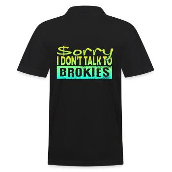 Désolé, je ne parle pas aux Brokies - Polo Homme - noir - Dos - Kai (181cm)