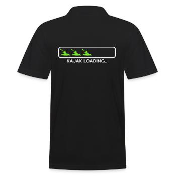 Kayak Canoe Paddling Kayak Loading - Men's Polo Shirt - black - Back - Kai (181cm)