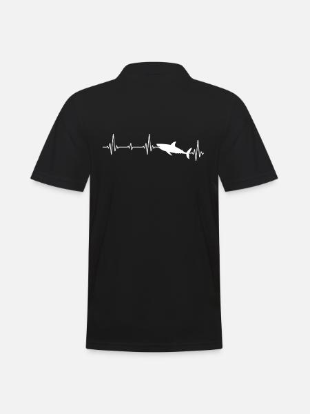 Haj hai-liv marinebiologi haj megalodon - Herre poloshirt - sort