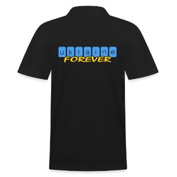 UKRAINE "ukraine forever" slava ukraini - Männer Poloshirt - Schwarz - Hinten - Kai (181cm)