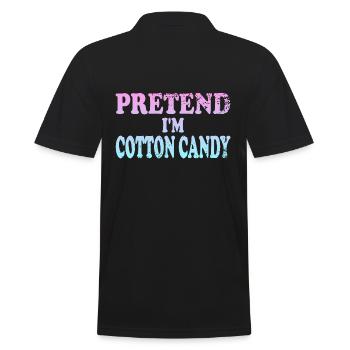 Pretend I'm Cotton Candy - Men's Polo Shirt - black - Back - Kai (181cm)