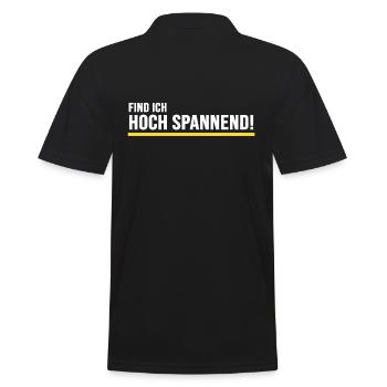 elektriker watt volt hochspannung elektromonteur - Männer Poloshirt - Schwarz - Hinten - Kai (181cm)