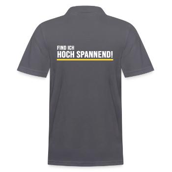 elektriker watt volt hochspannung elektromonteur - Männer Poloshirt - Anthrazit - Hinten - Nico (186cm)
