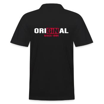 1986 geburtstag jubiläum original gin - Männer Poloshirt - Schwarz - Hinten - Kai (181cm)