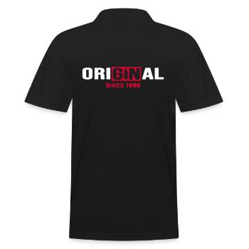 1988 Birthday anniversary Original Gin - Men's Polo Shirt - black - Back - Kai (181cm)